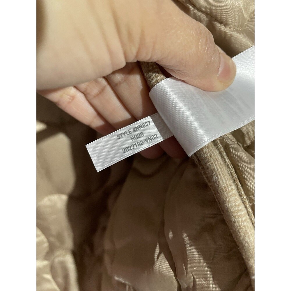 Madewell Quilted Oversized Wool Bomber Jacket Small Tan Chore Barn Minimalist - Picture 8 of 14